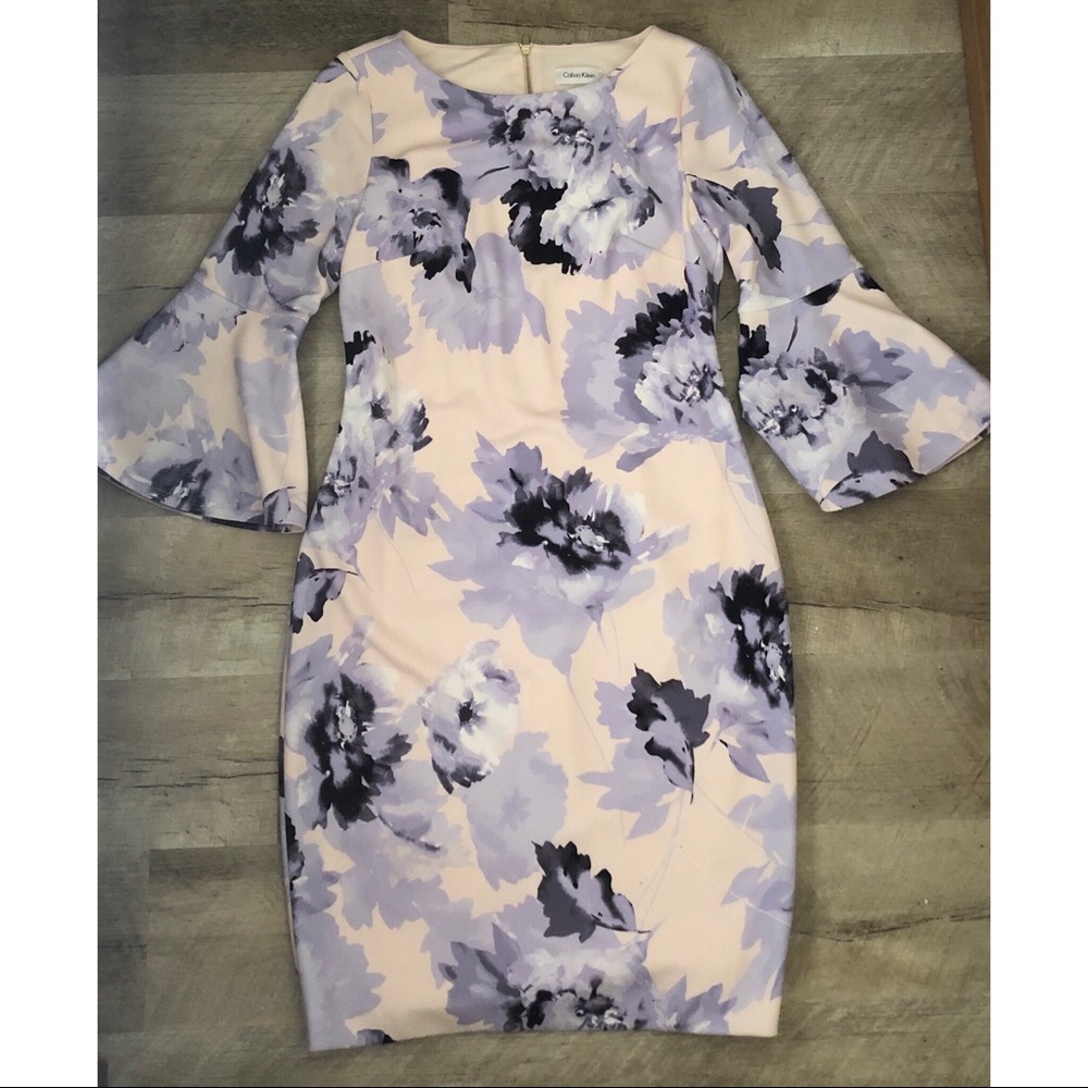 Calvin Klein Bell Sleeve Dress